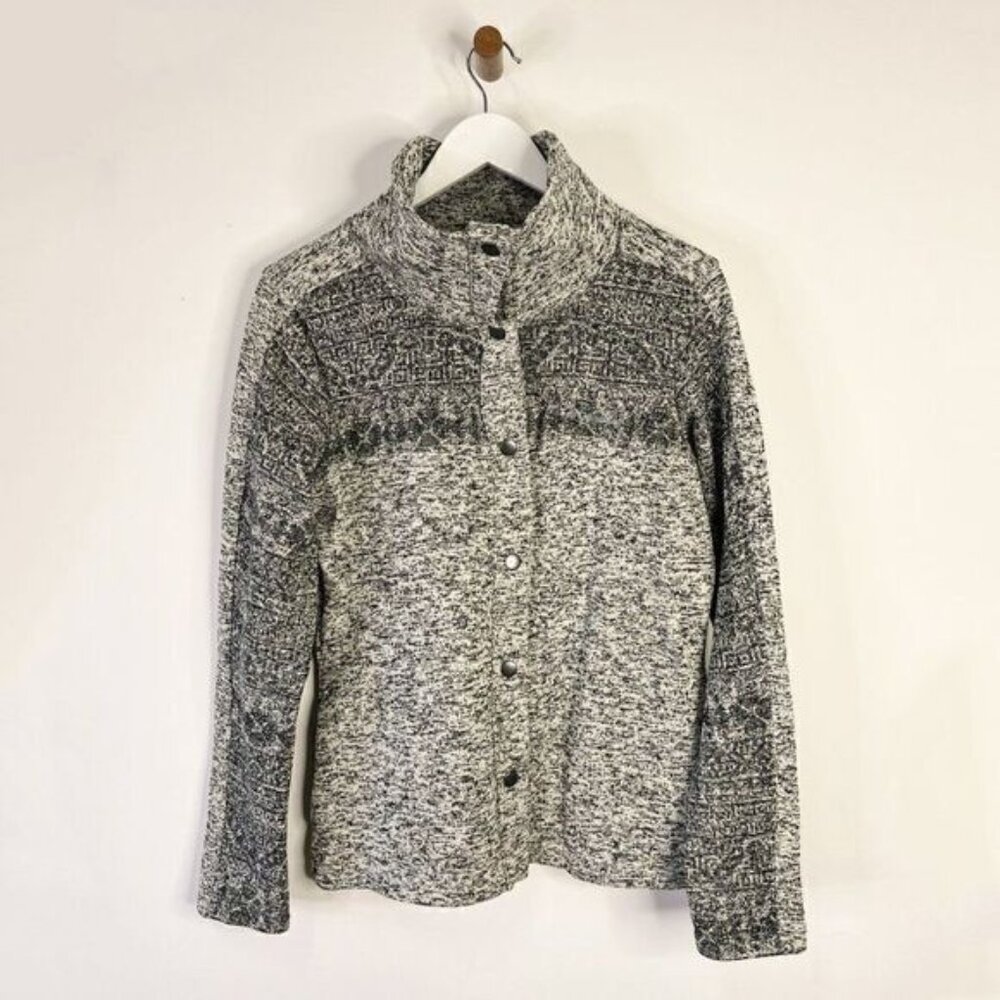 Columbia Gray Fair Isle Sweater Season Coat